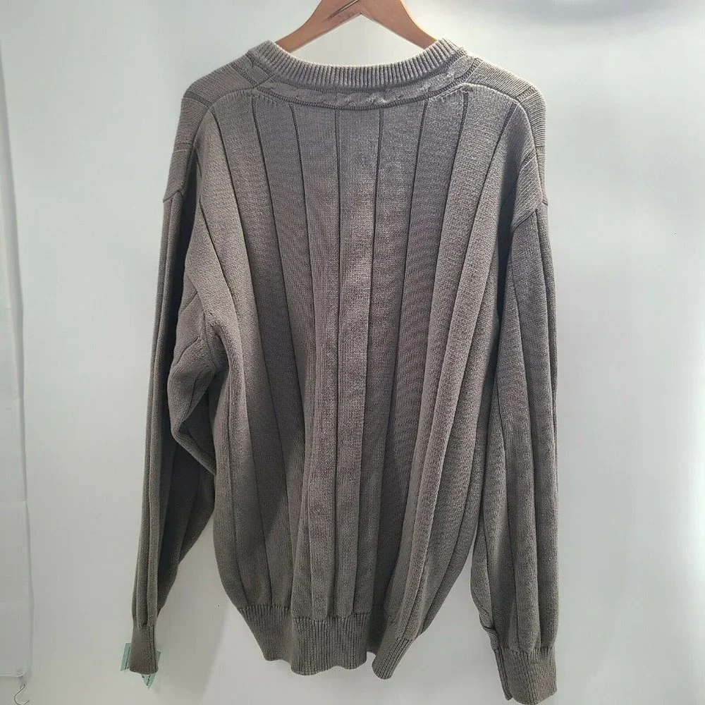 Men's Izod Club‎  Authentic Golf Sportswear Taupe Pullover Sweater Size XL